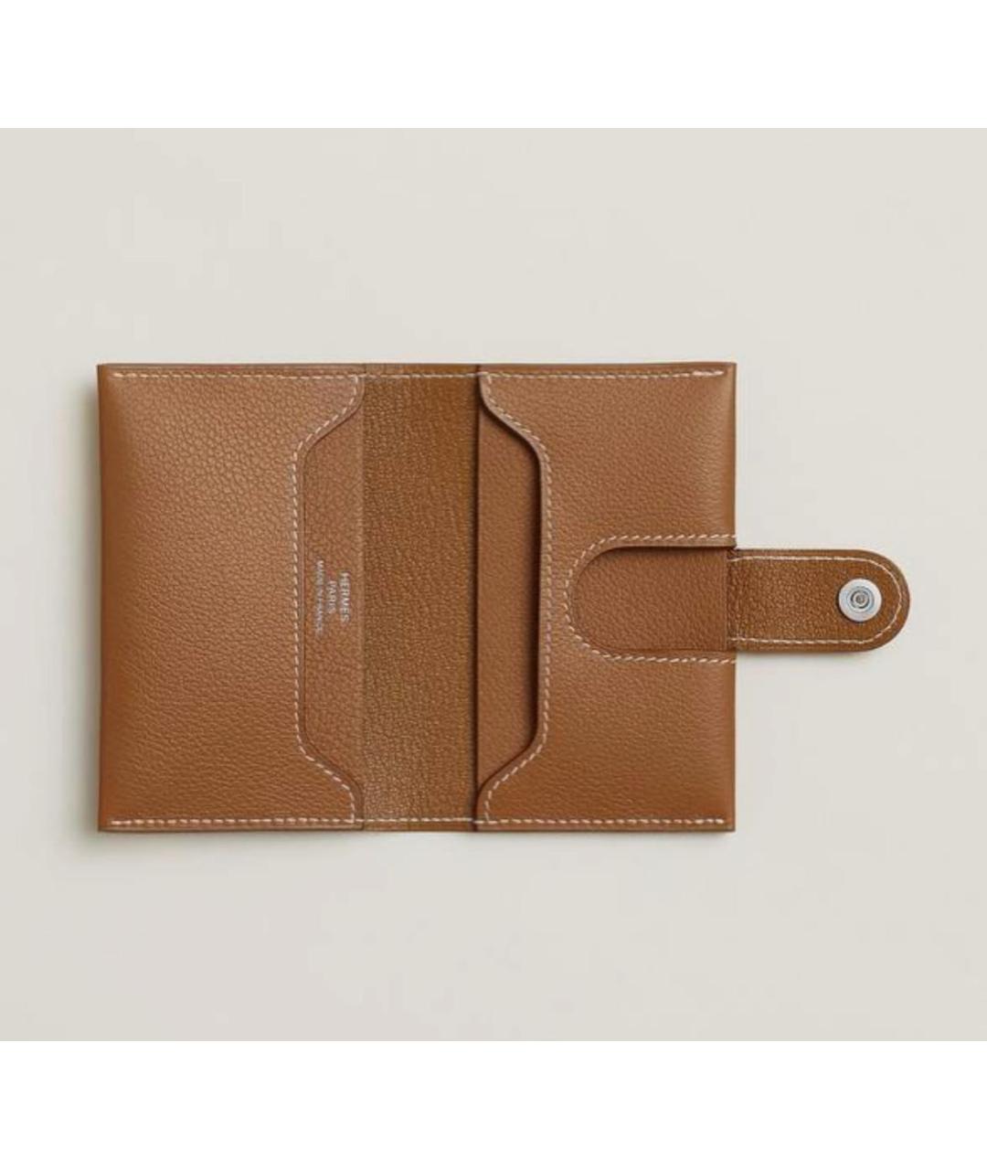 HERMES Коричневый кожаный кошелек, фото 3