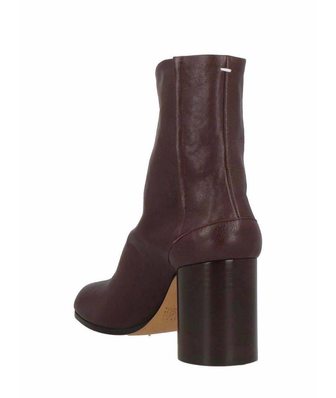 MAISON MARGIELA Коричневые кожаные ботильоны, фото 4