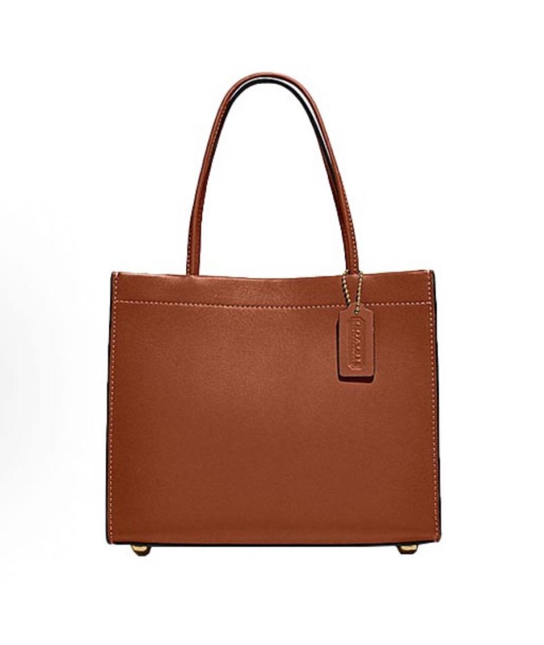 COACH Коричневая кожаная сумка тоут, фото 9