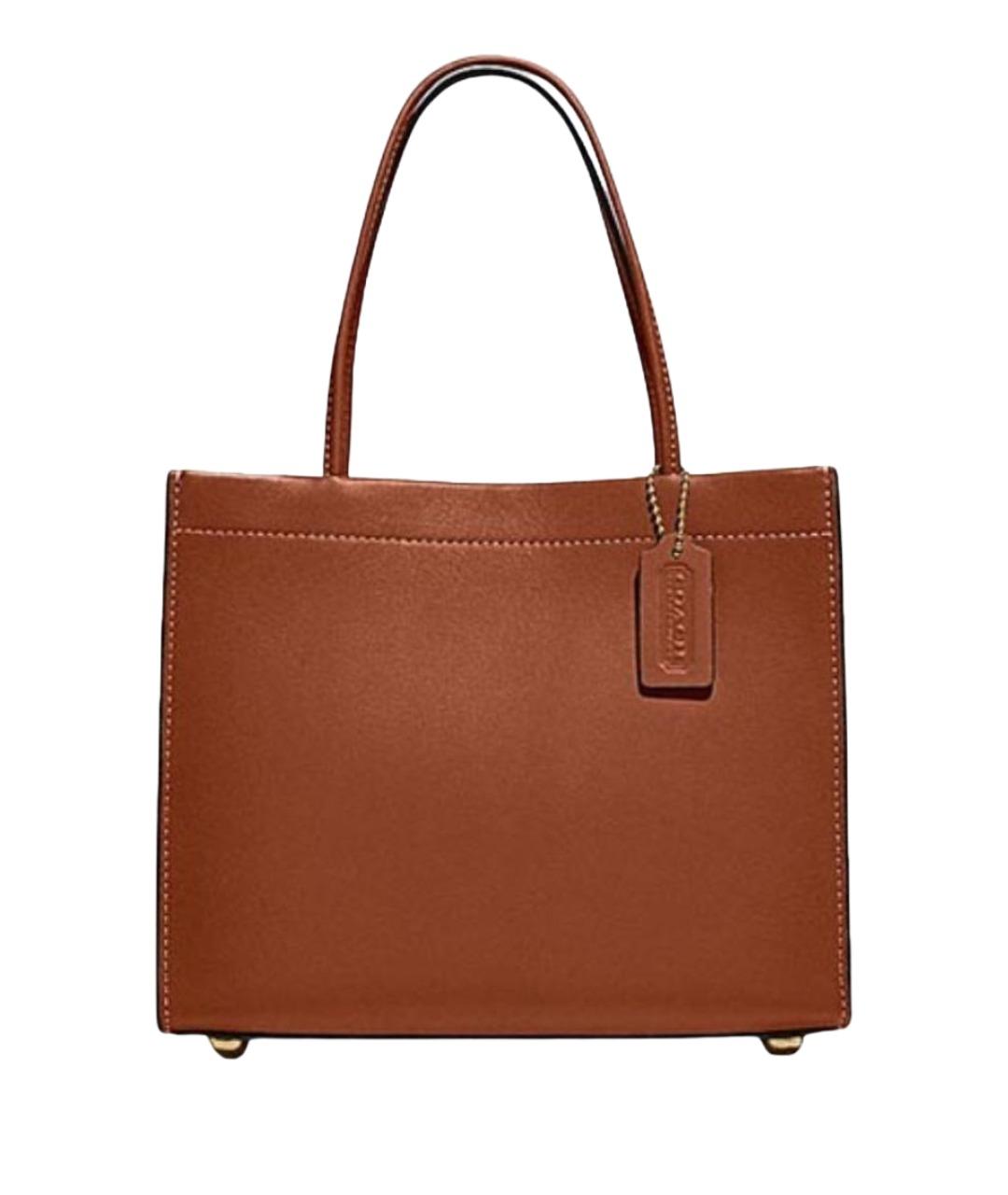 COACH Коричневая кожаная сумка тоут, фото 1