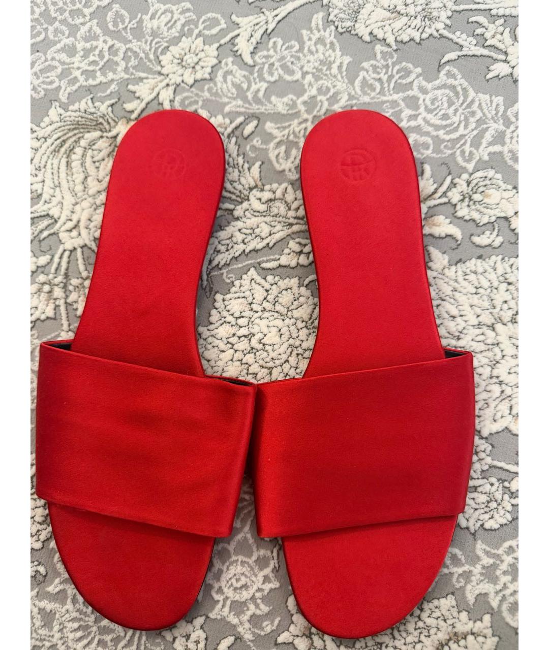 THE ROW Красные текстильные шлепанцы, фото 2