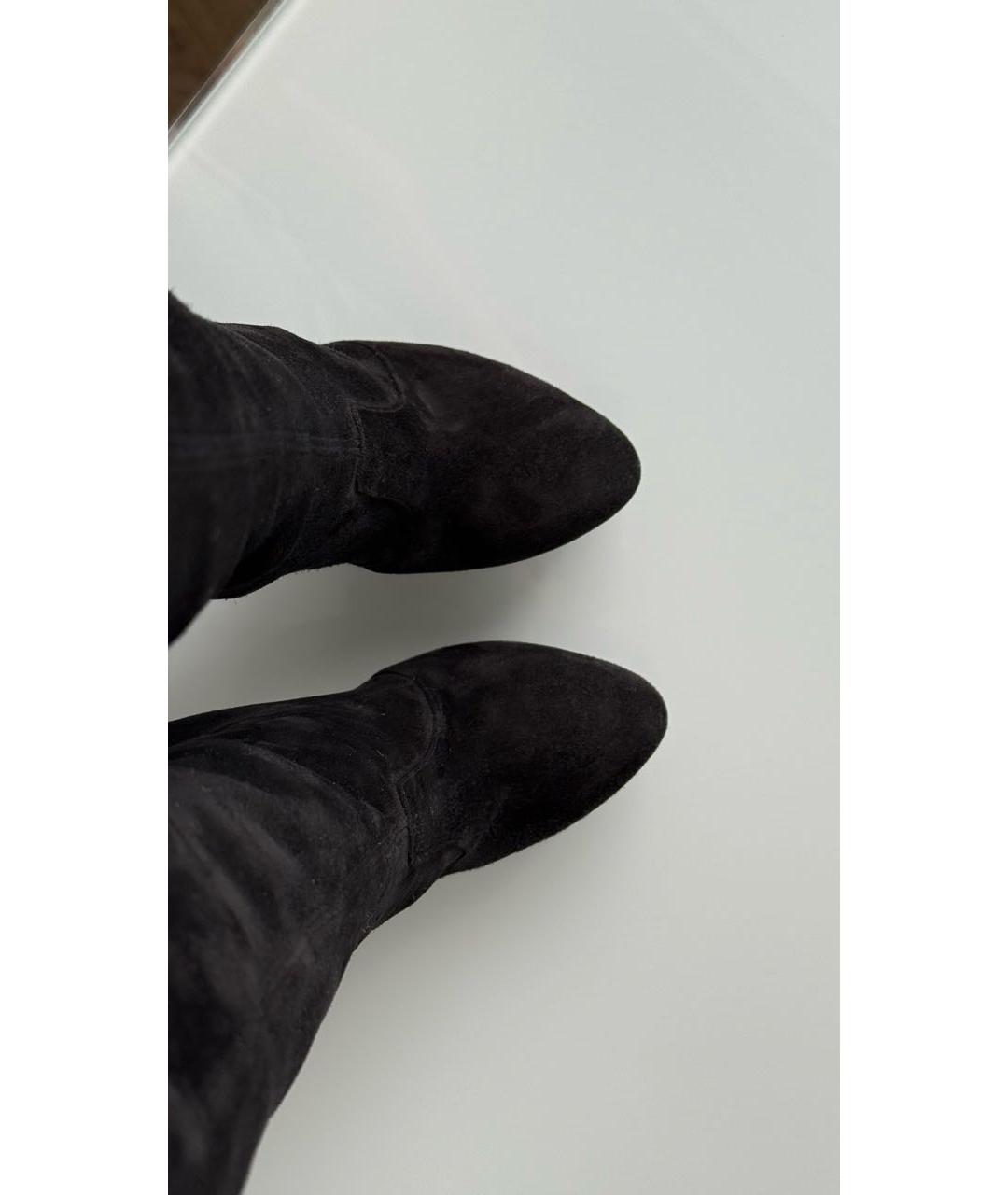 CASADEI Черные замшевые ботфорты, фото 3