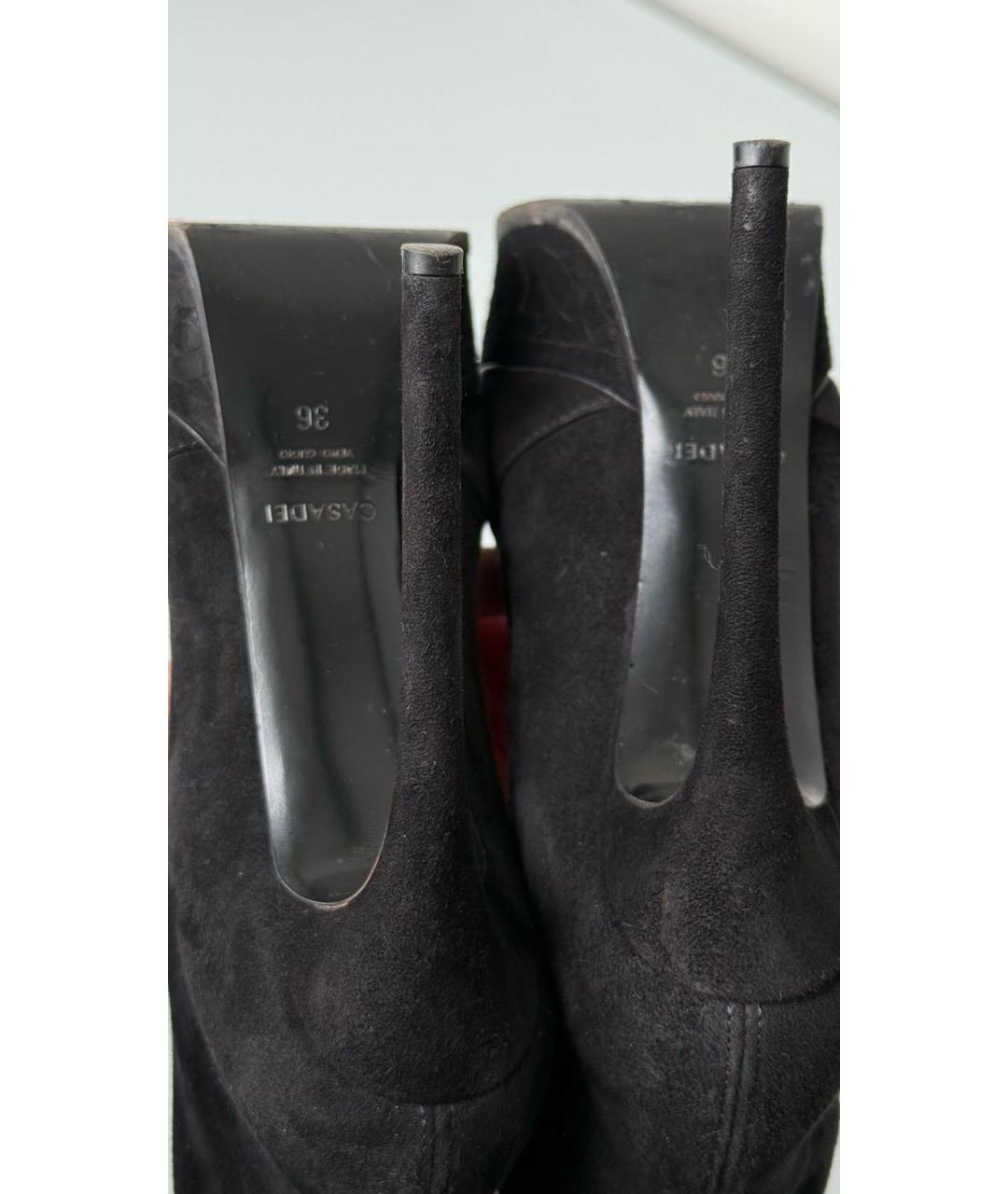 CASADEI Черные замшевые ботфорты, фото 5