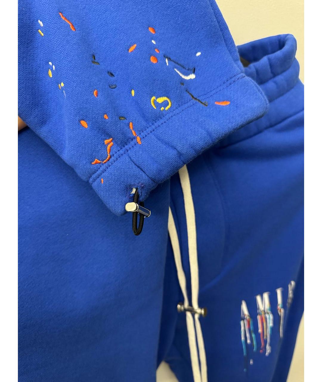 AMIRI Синие хлопковые повседневные брюки, фото 5