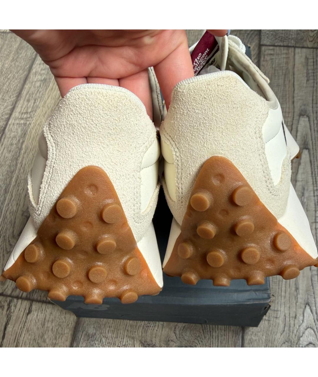 NEW BALANCE Бежевые замшевые кроссовки, фото 4