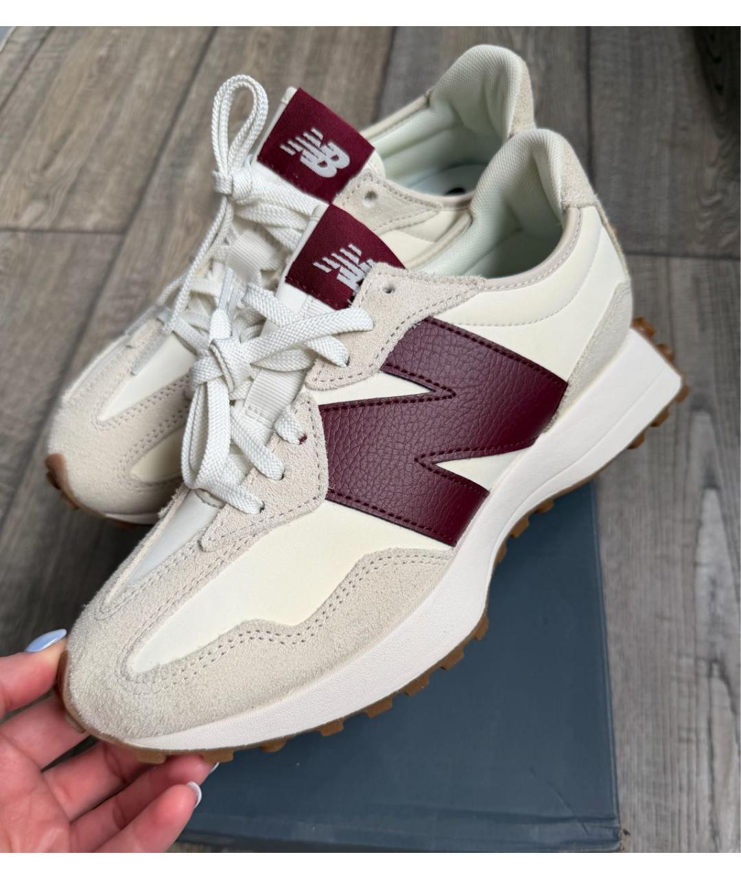 NEW BALANCE Бежевые замшевые кроссовки, фото 2