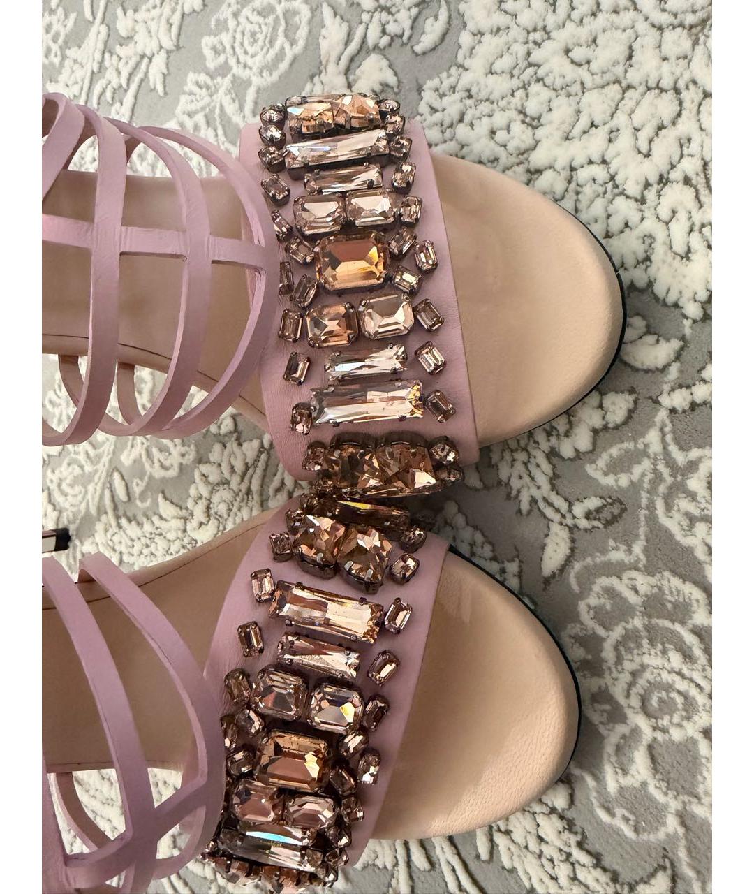 FENDI Розовые кожаные туфли, фото 4