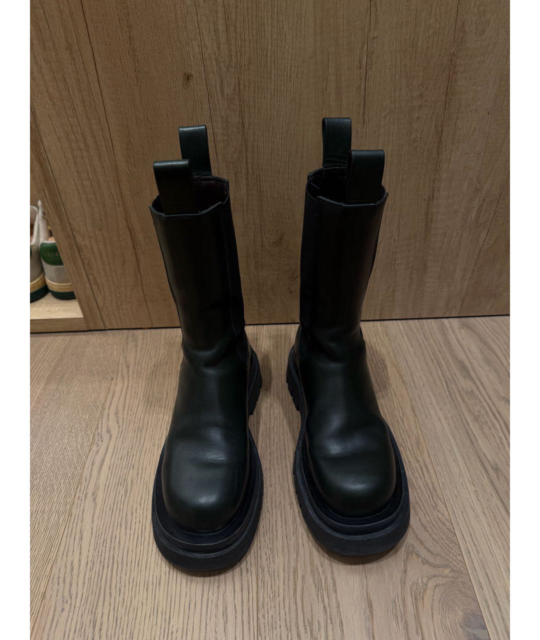 BOTTEGA VENETA Хаки кожаные ботинки, фото 2