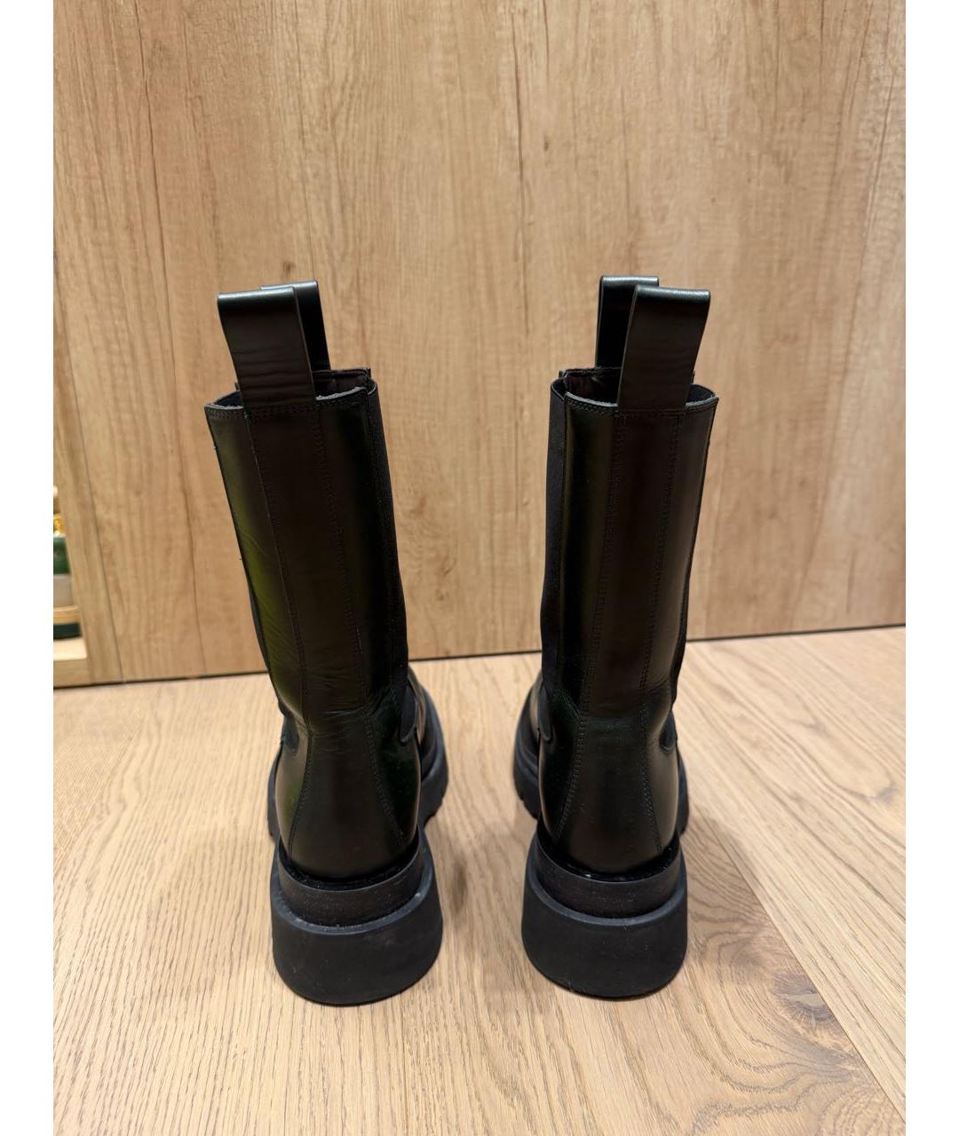 BOTTEGA VENETA Хаки кожаные ботинки, фото 4