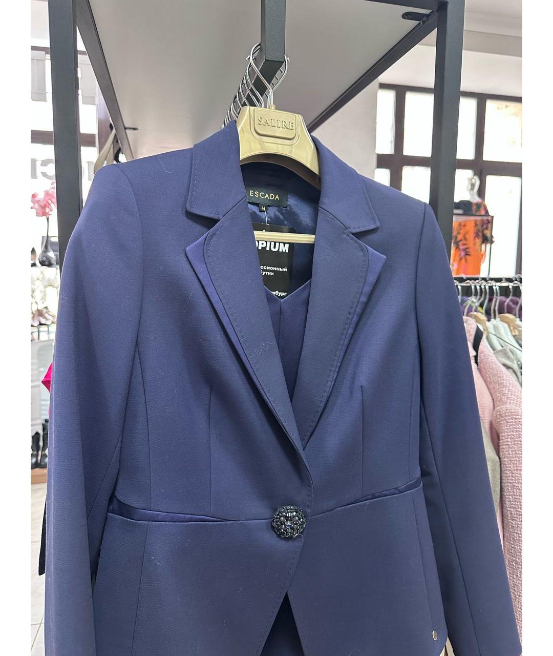 ESCADA Фиолетовый шерстяной костюм с юбками, фото 8