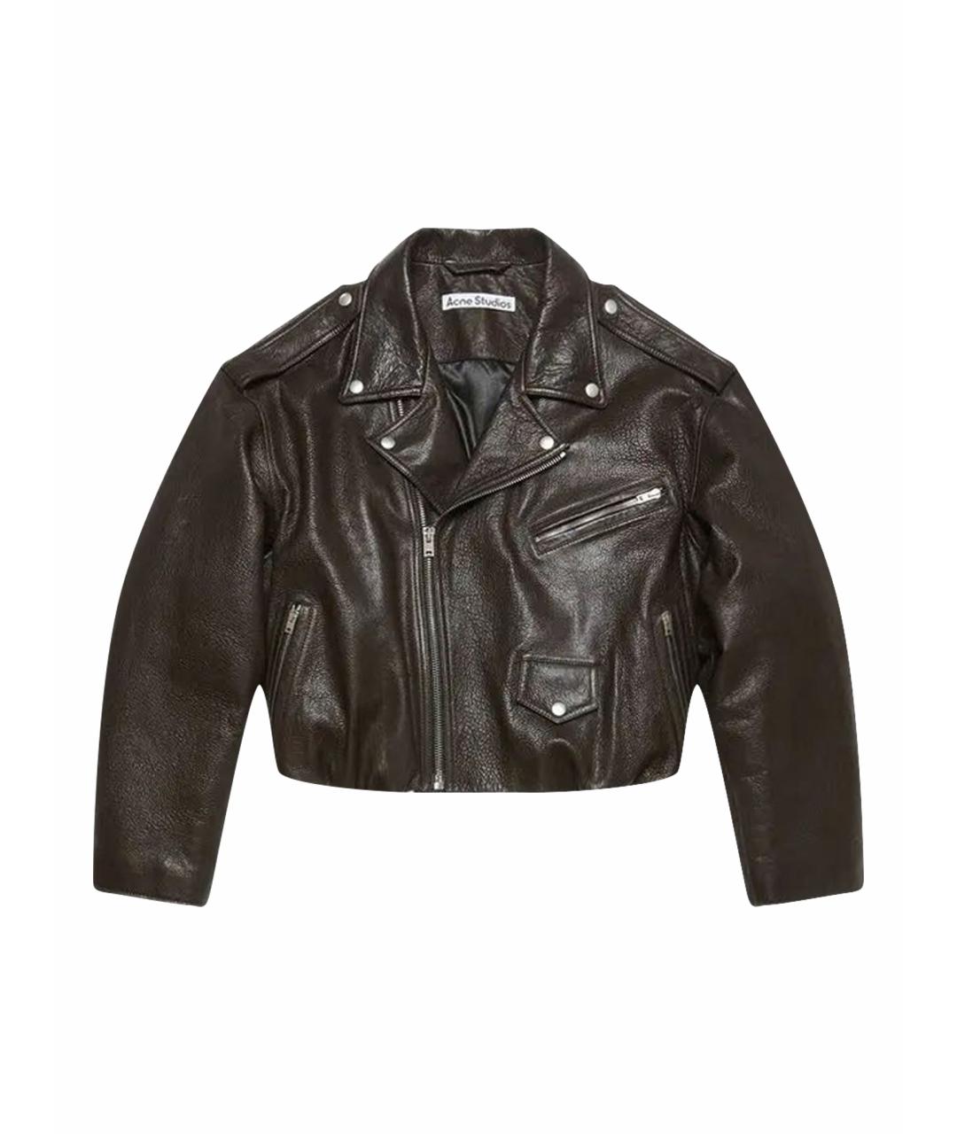 ACNE STUDIOS Коричневая кожаная куртка, фото 1