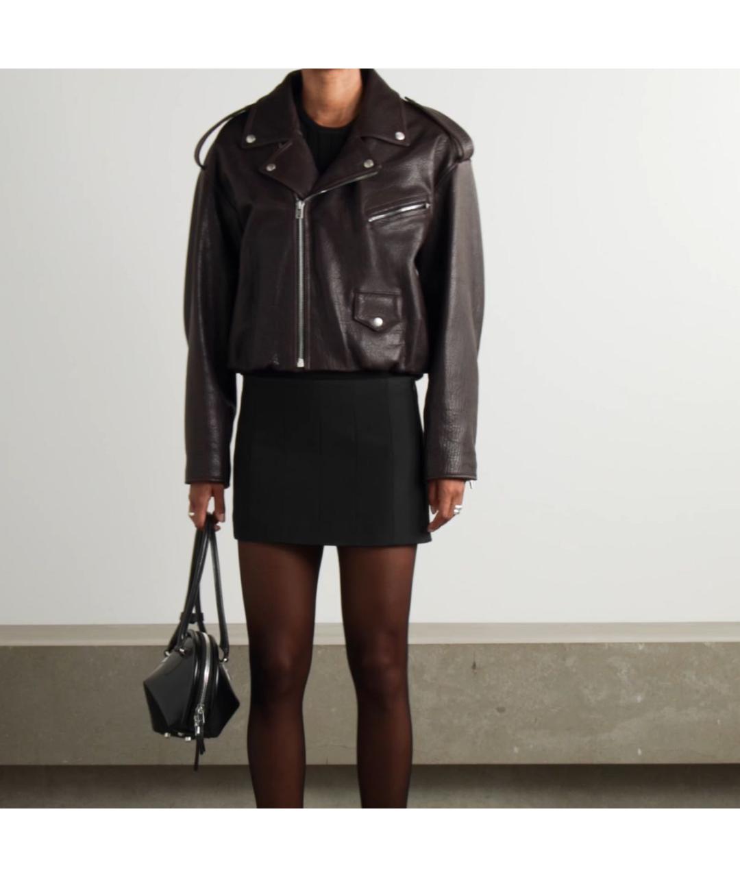 ACNE STUDIOS Коричневая кожаная куртка, фото 5