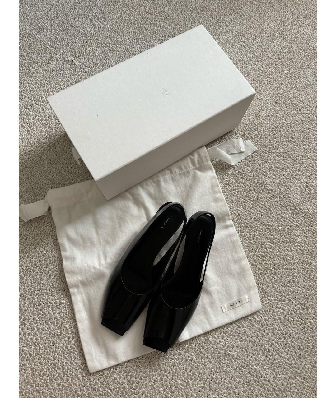 THE ROW Черные кожаные босоножки, фото 6