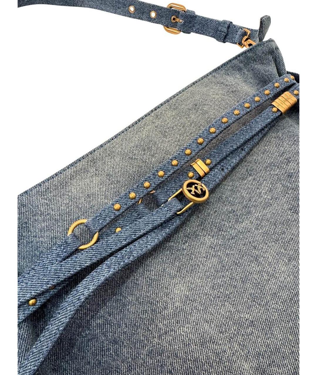 PINKO Синяя хлопковая сумка через плечо, фото 2