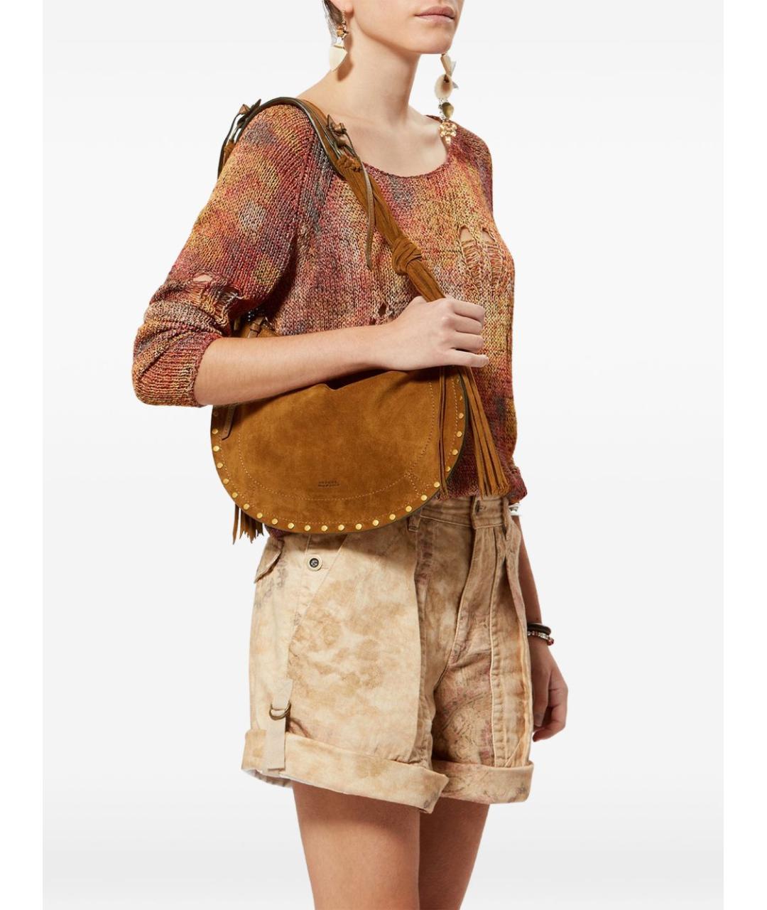 ISABEL MARANT Коричневая кожаная сумка тоут, фото 2