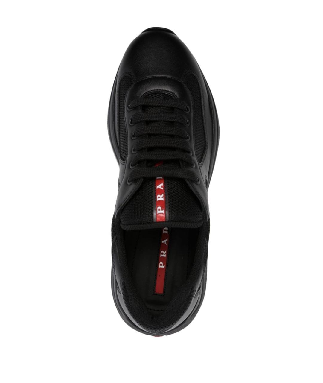 PRADA Черные низкие кроссовки / кеды, фото 2