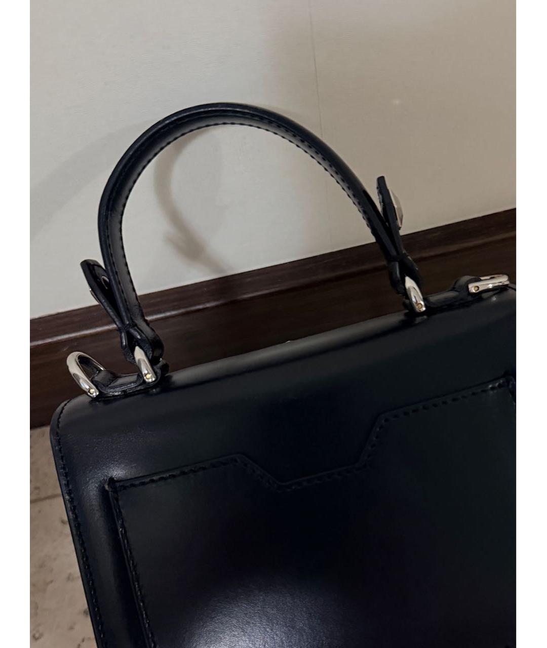 PHILIPP PLEIN Черная кожаная сумка с короткими ручками, фото 4