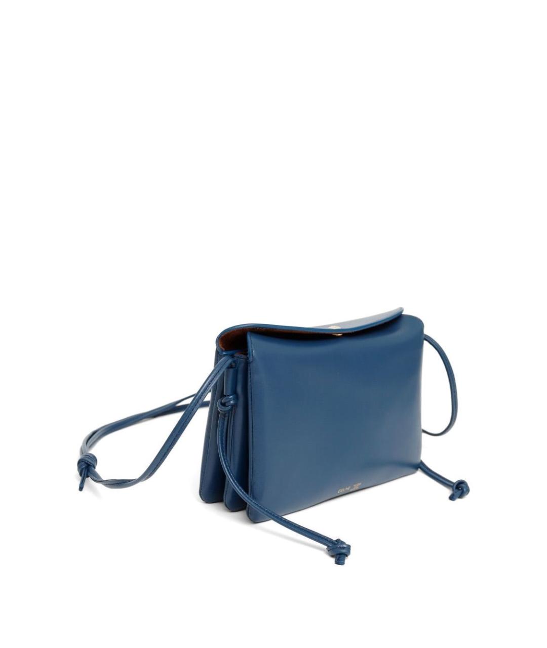 CELINE Синяя кожаная сумка через плечо, фото 3