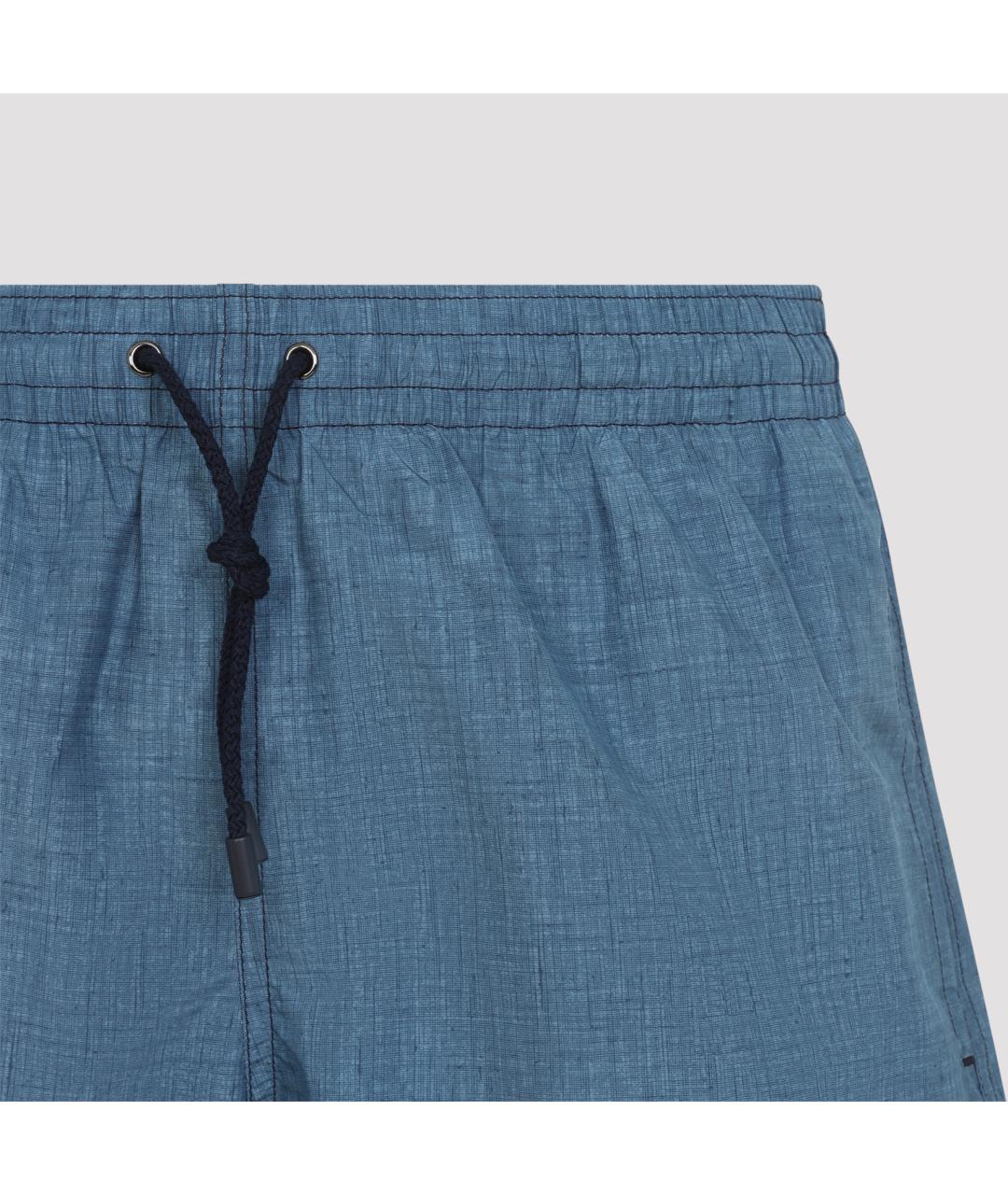 CANALI Синие полиэстеровые шорты, фото 4