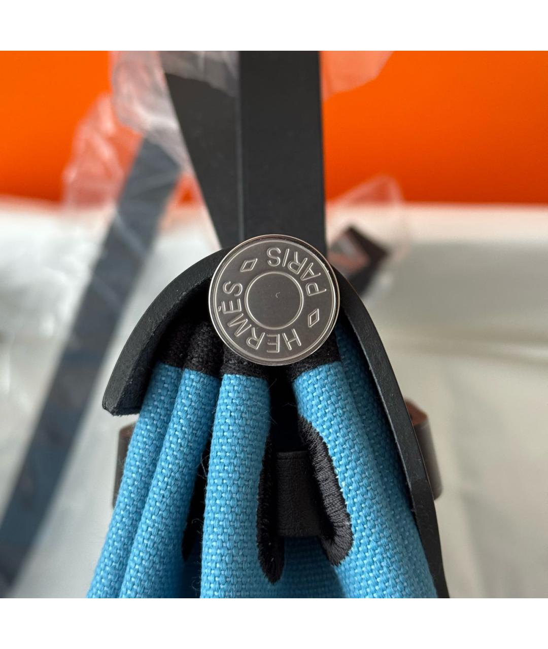 HERMES Голубая кожаная сумка через плечо, фото 7