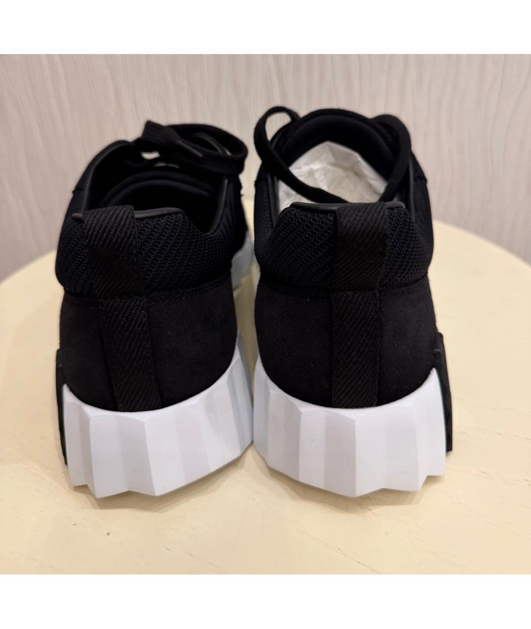 HERMES Черные текстильные кроссовки, фото 6