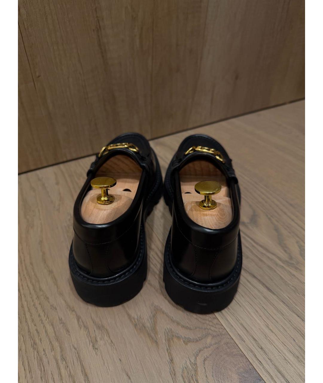 CELINE Черные кожаные лоферы, фото 4