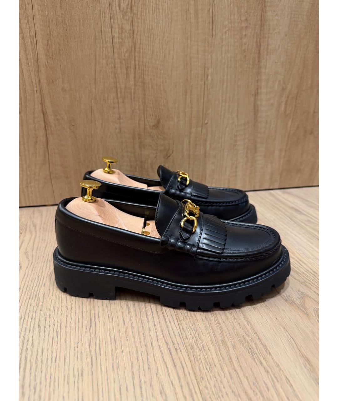 CELINE Черные кожаные лоферы, фото 5