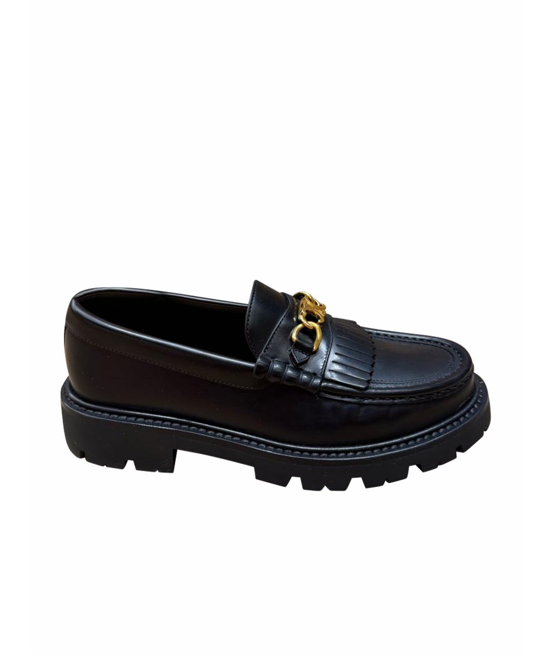 CELINE Черные кожаные лоферы, фото 1