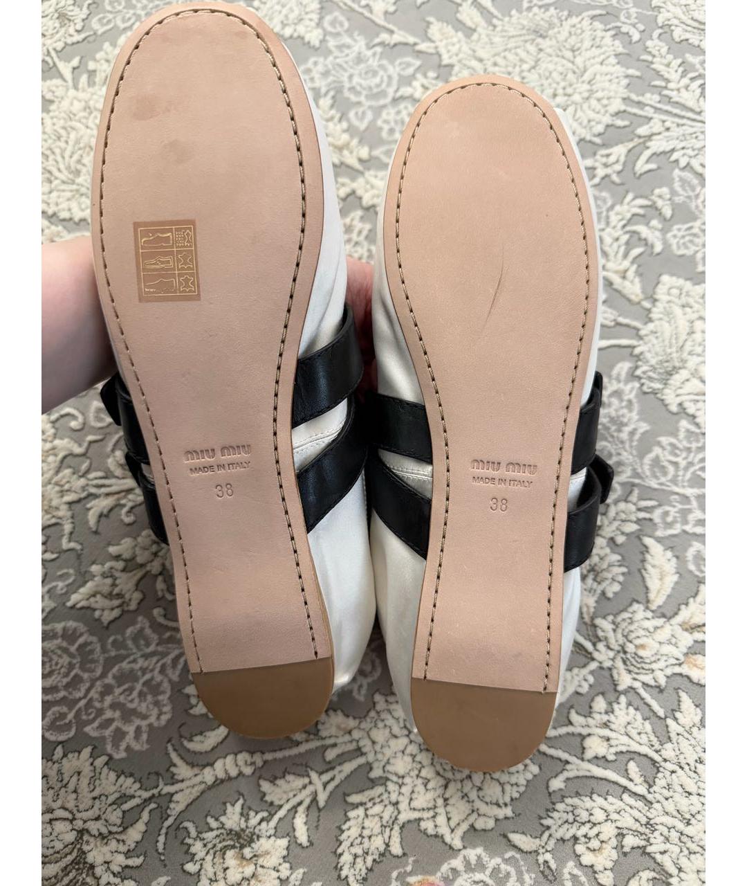 MIU MIU Белые балетки, фото 3