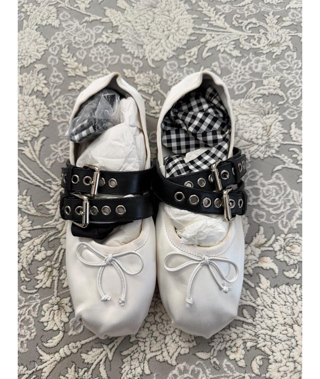 MIU MIU Белые балетки, фото 2