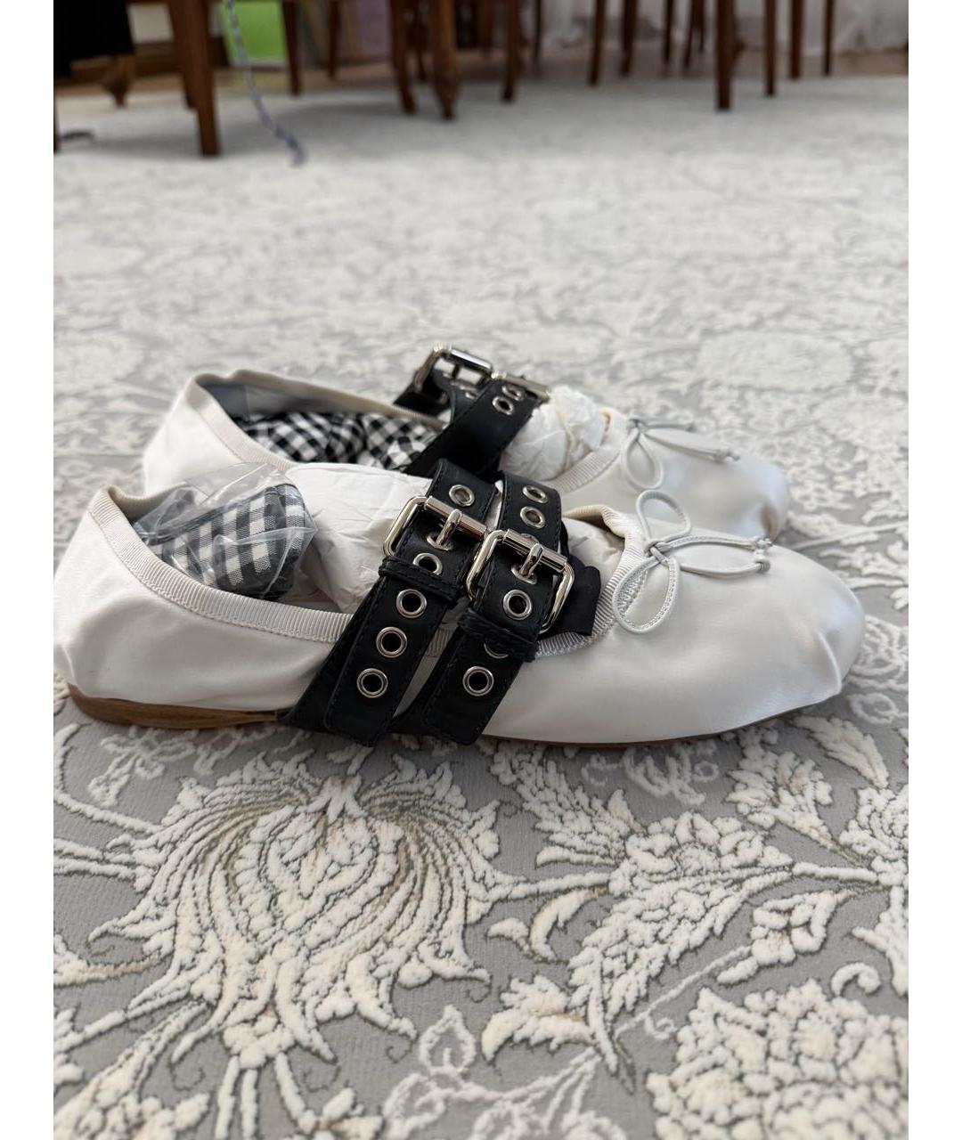 MIU MIU Белые балетки, фото 5