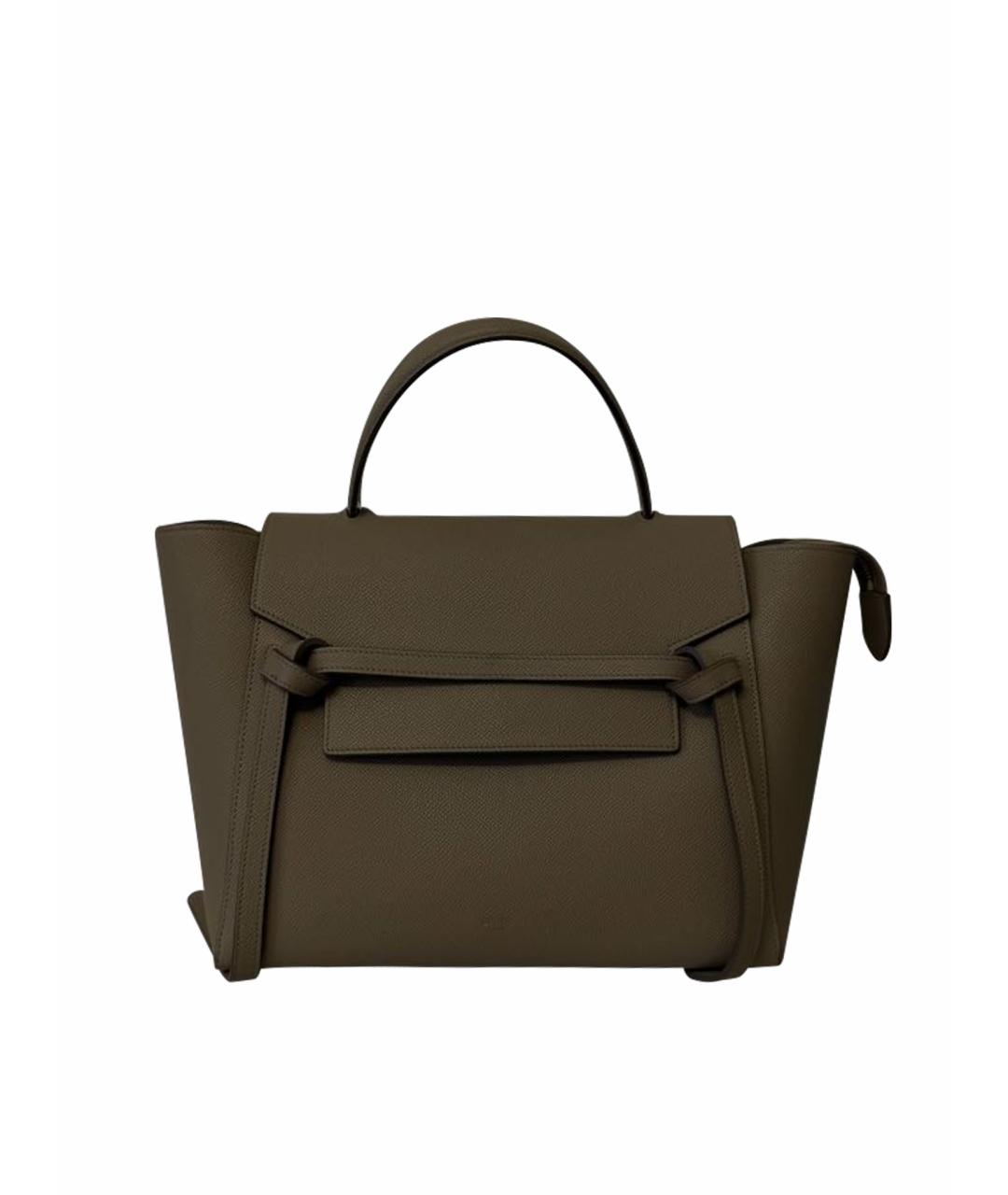 CELINE Бежевая кожаная сумка через плечо, фото 1