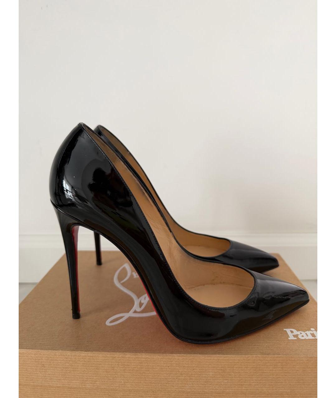 CHRISTIAN LOUBOUTIN Черные туфли из лакированной кожи, фото 9