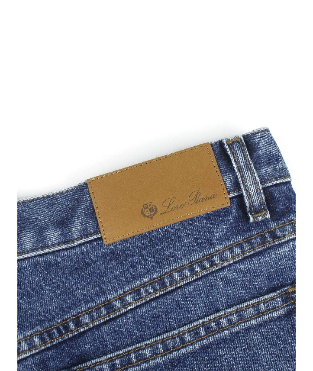 LORO PIANA Синие прямые джинсы, фото 2