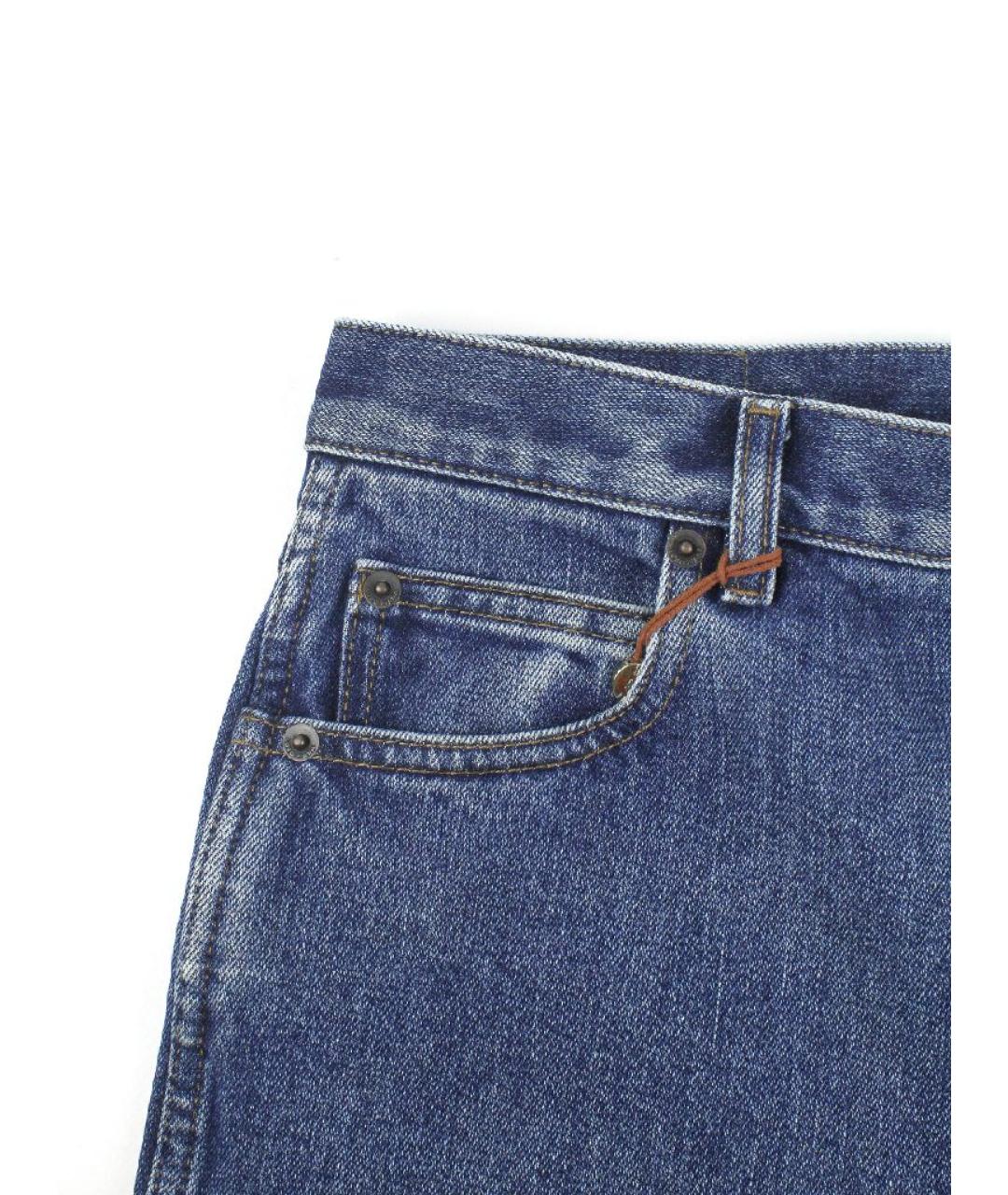 LORO PIANA Синие прямые джинсы, фото 8