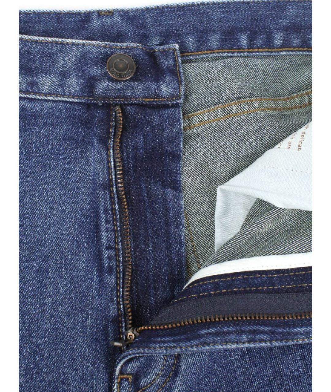 LORO PIANA Синие прямые джинсы, фото 9