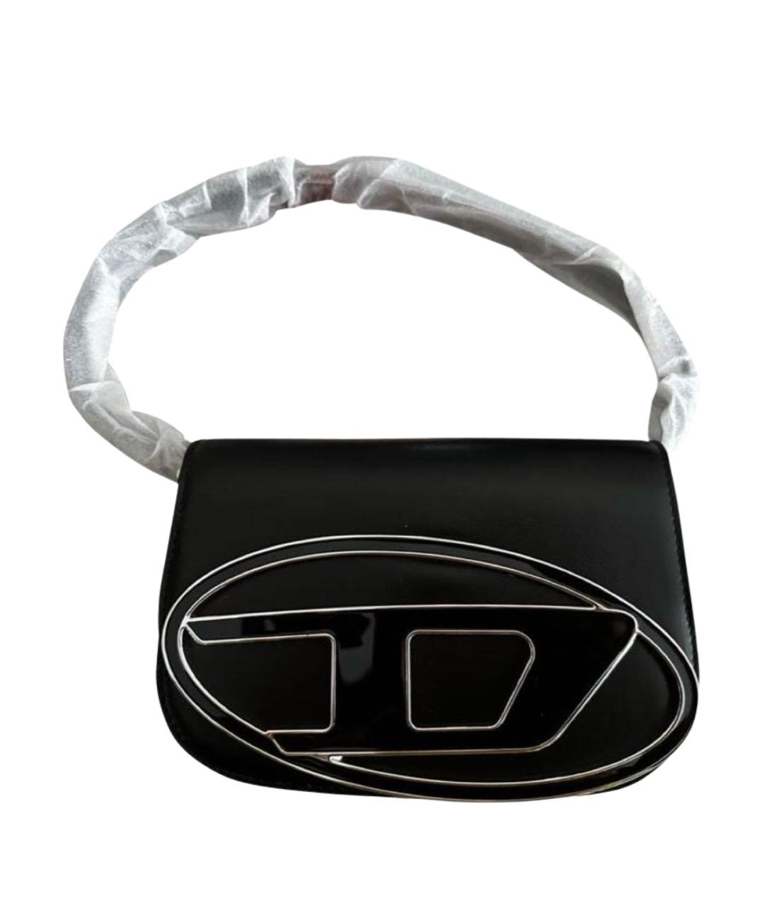 DIESEL Черная кожаная сумка через плечо, фото 1