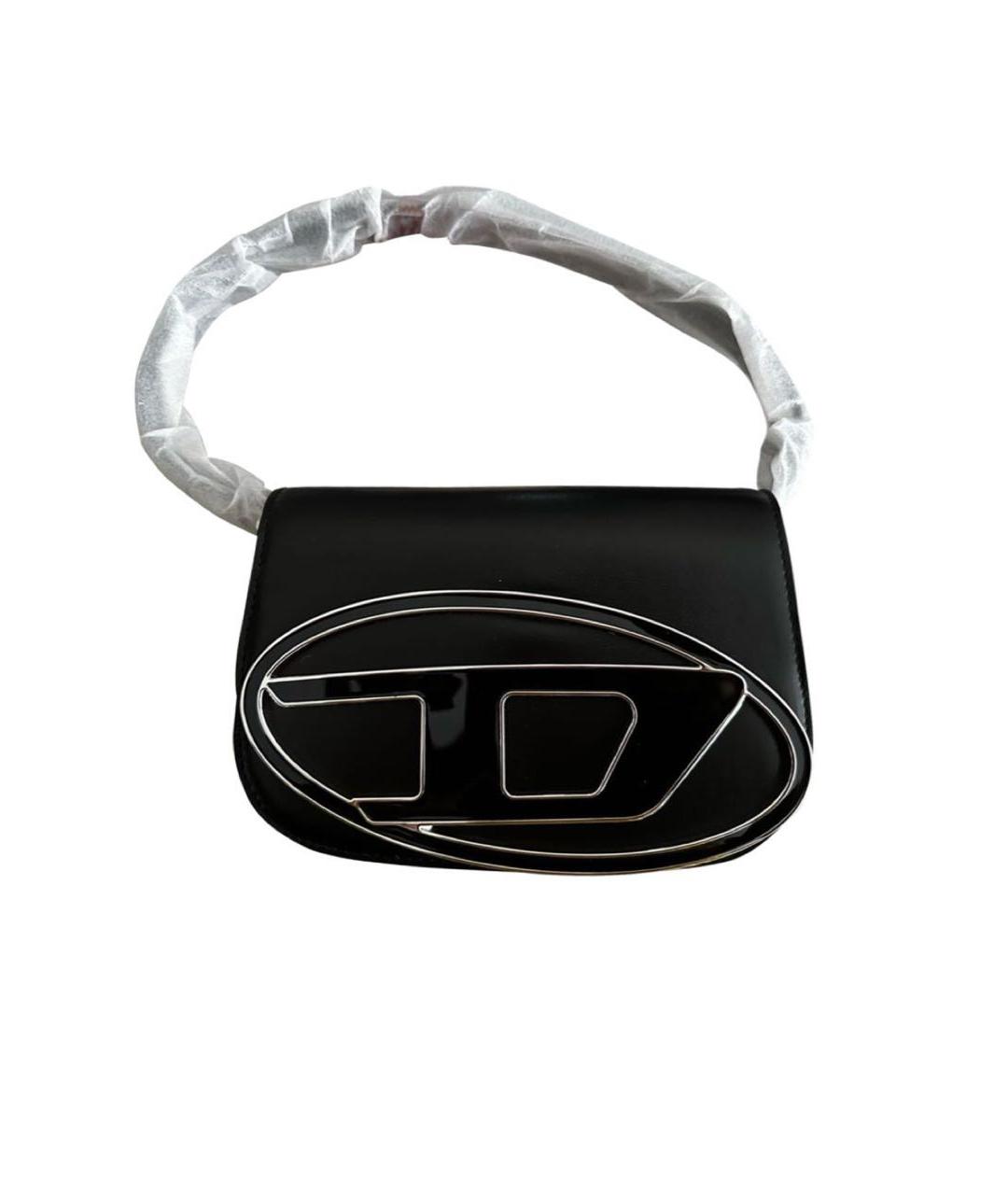 DIESEL Черная кожаная сумка через плечо, фото 6