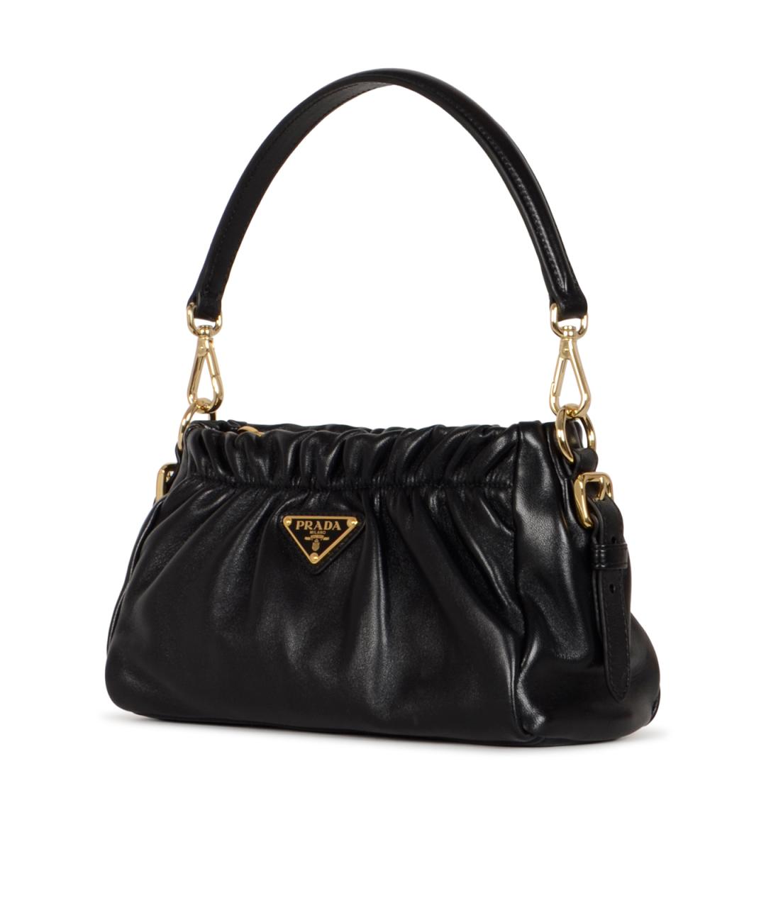 PRADA Черная кожаная сумка через плечо, фото 2
