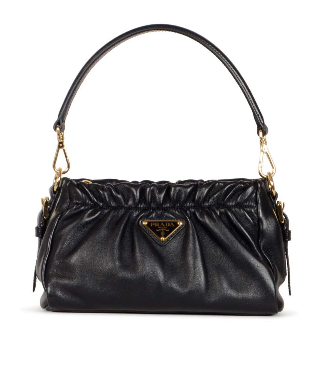 PRADA Черная кожаная сумка через плечо, фото 1