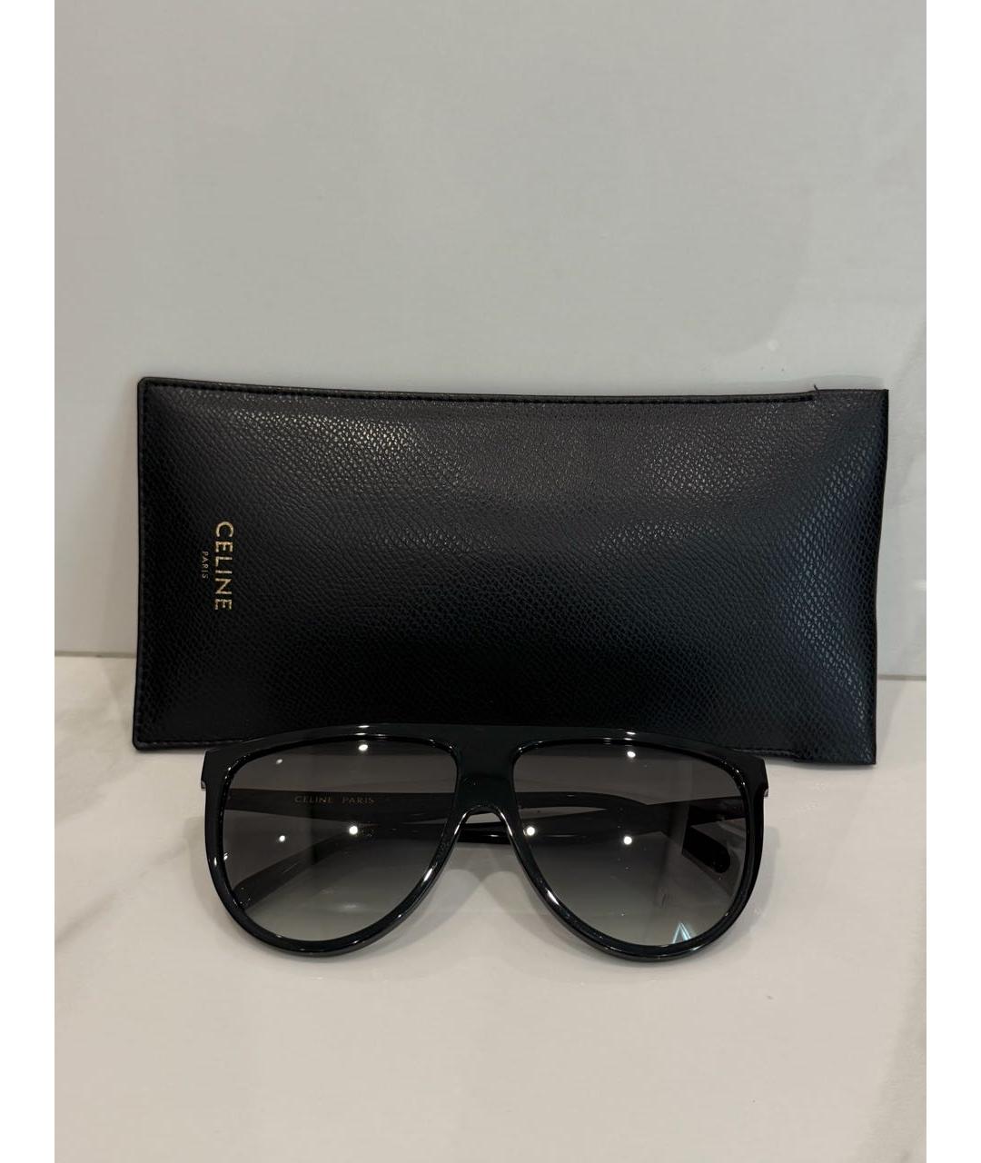 CELINE Черные пластиковые солнцезащитные очки, фото 4