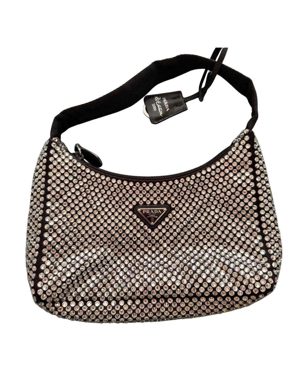 PRADA Черная тканевая сумка с короткими ручками, фото 1