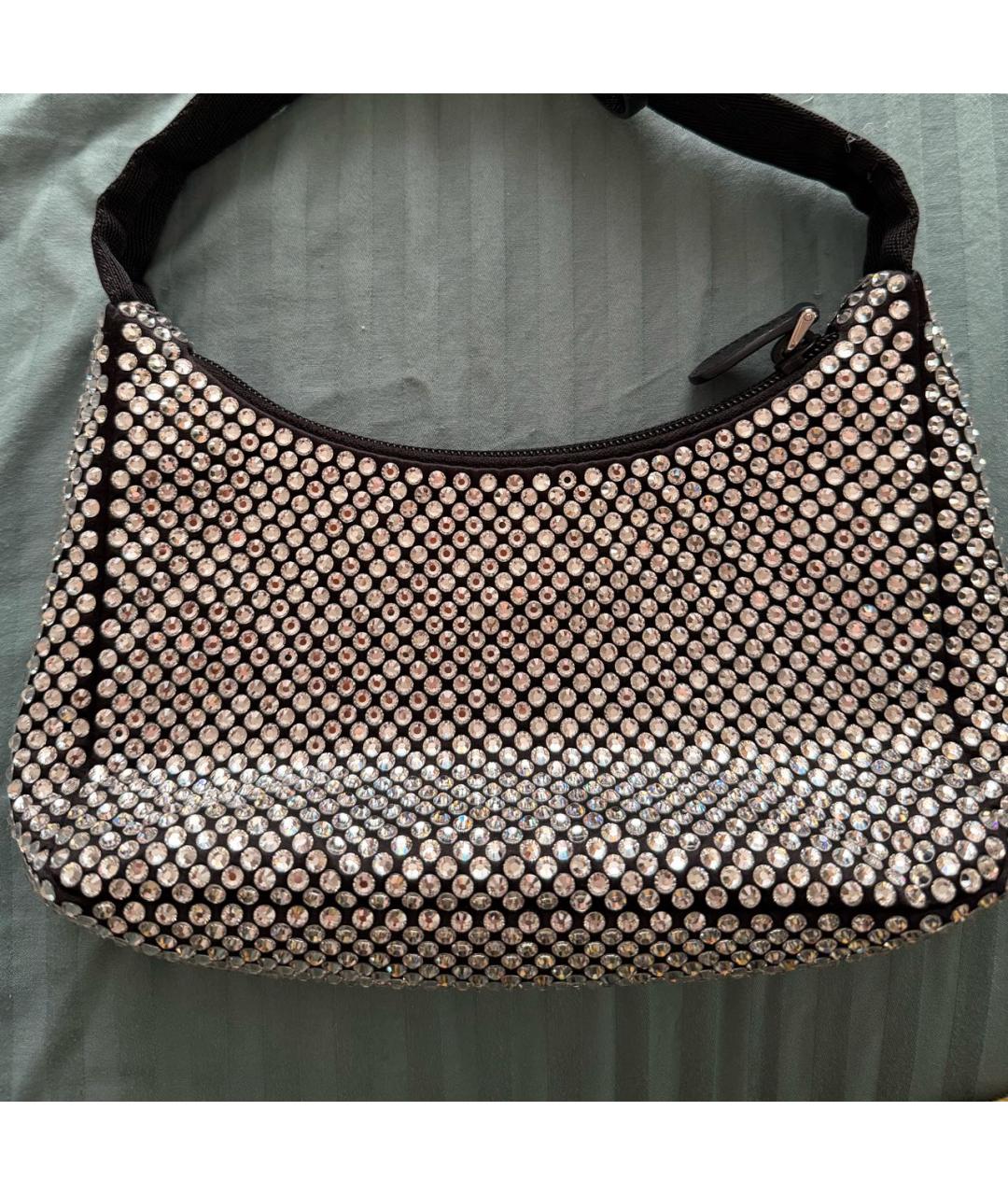 PRADA Черная тканевая сумка с короткими ручками, фото 2