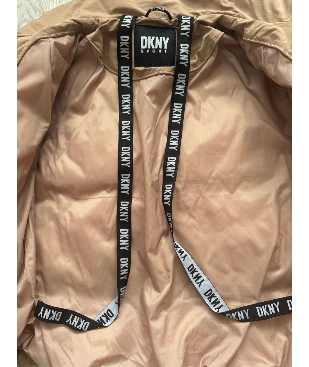 DKNY Бежевая синтетическая куртка, фото 3