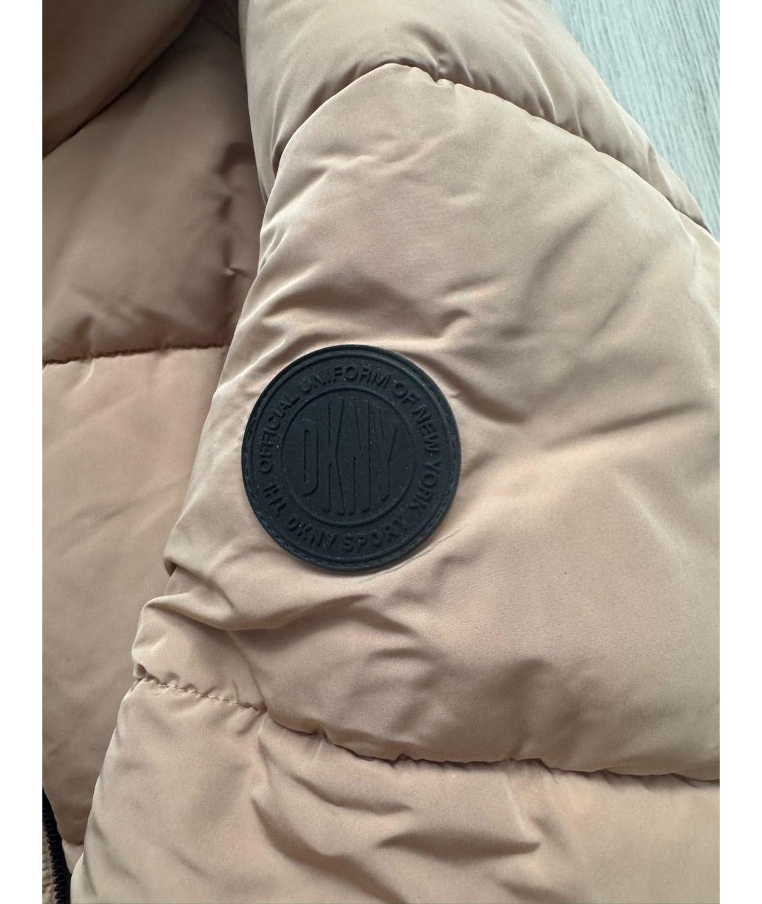 DKNY Бежевая синтетическая куртка, фото 4