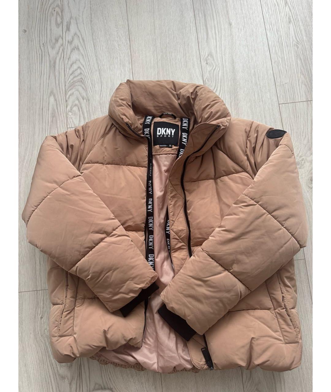 DKNY Бежевая синтетическая куртка, фото 5
