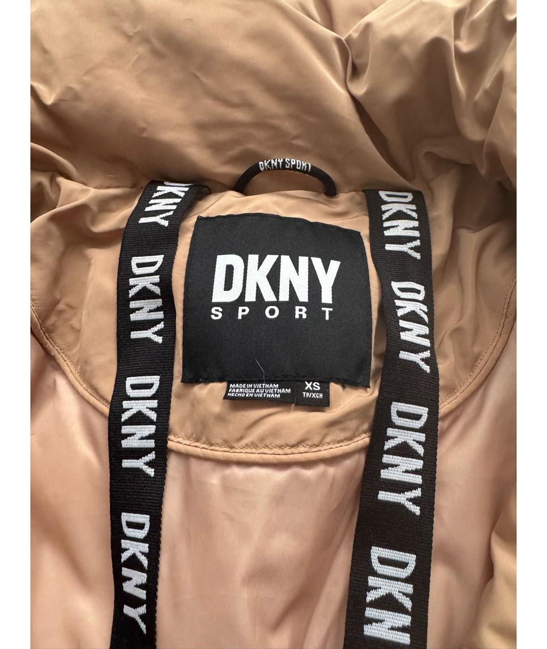 DKNY Бежевая синтетическая куртка, фото 2