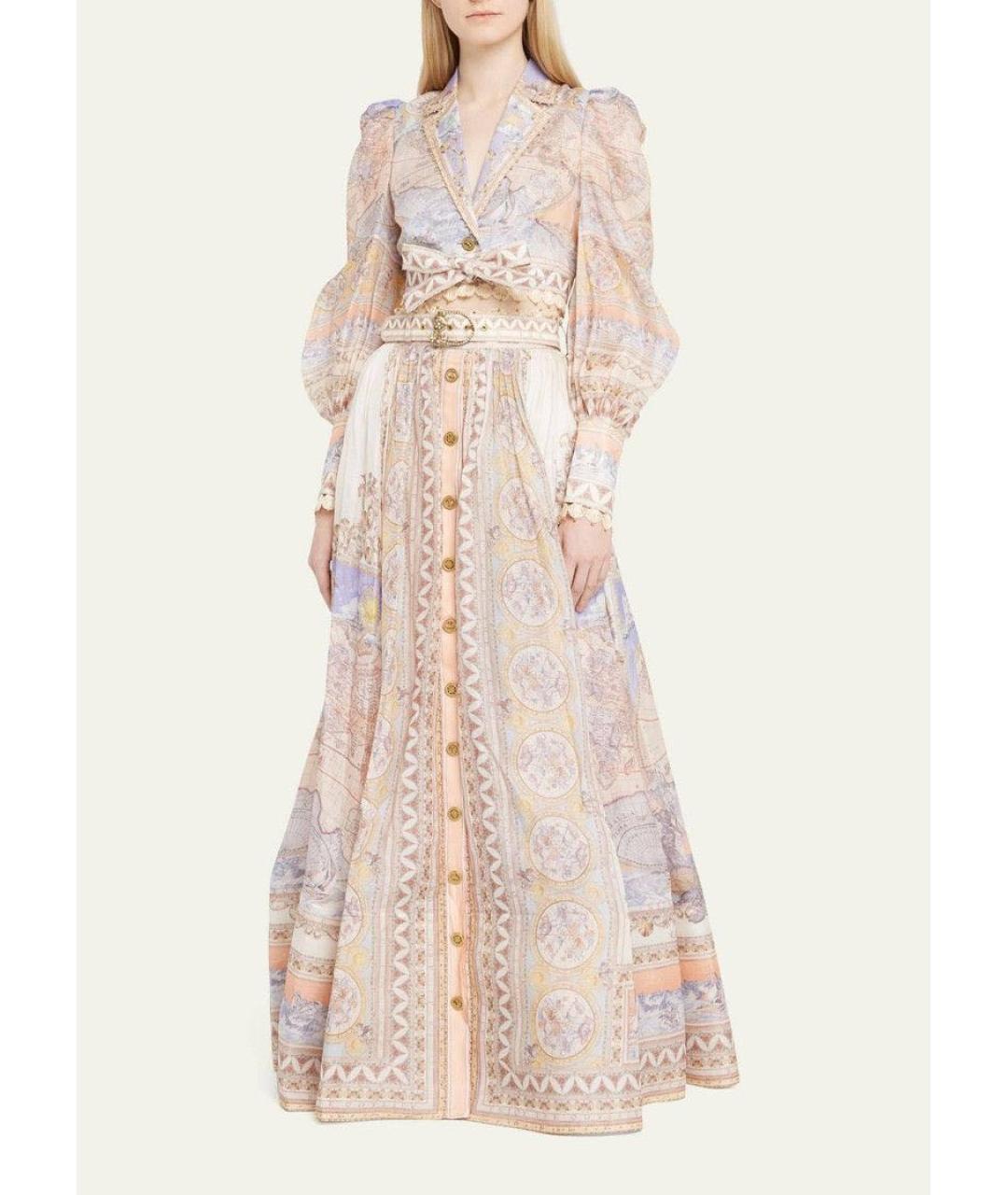 ZIMMERMANN Бежевый деним костюм с юбками, фото 2