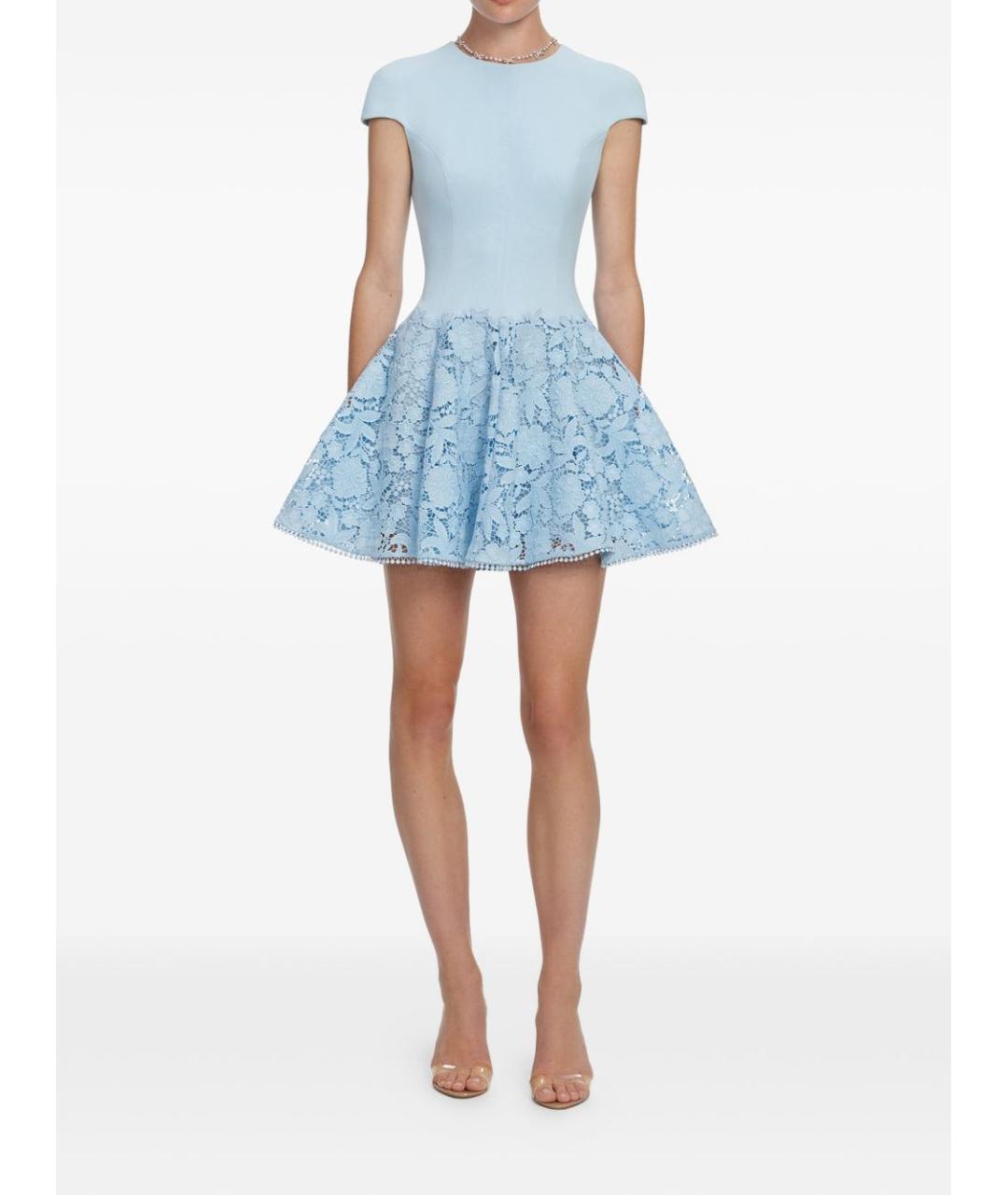 SELF-PORTRAIT Голубое повседневное платье, фото 2