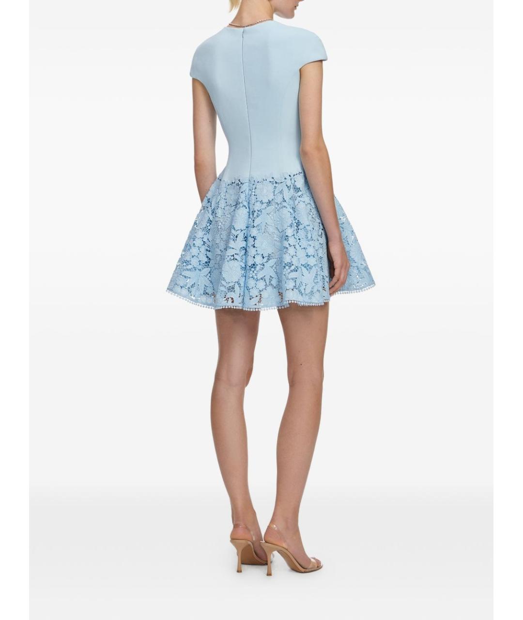 SELF-PORTRAIT Голубое повседневное платье, фото 3